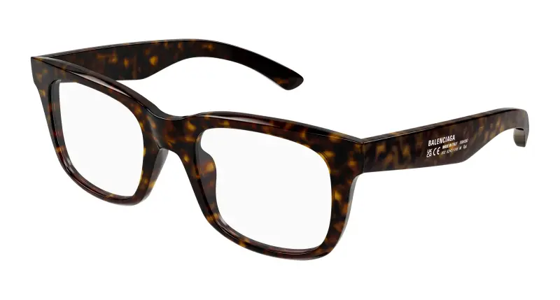Uomo BB0428O 007 Montature da vista Acetato Havana Trasparente Squadrata
