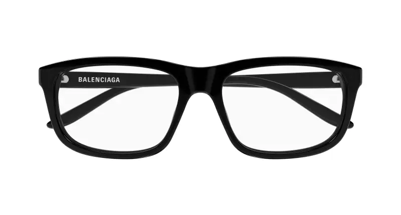 Uomo BB0438O 001 Montature da vista Acetato Nero Trasparente Squadrata miniatura 2