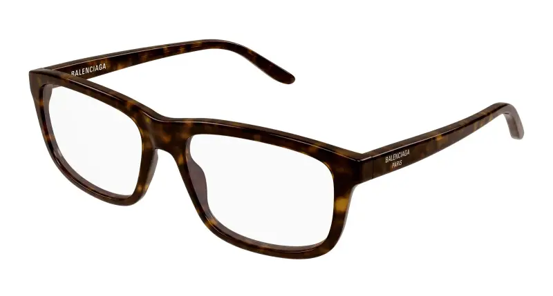Uomo BB0438O 002 Montature da vista Acetato Havana Trasparente Squadrata