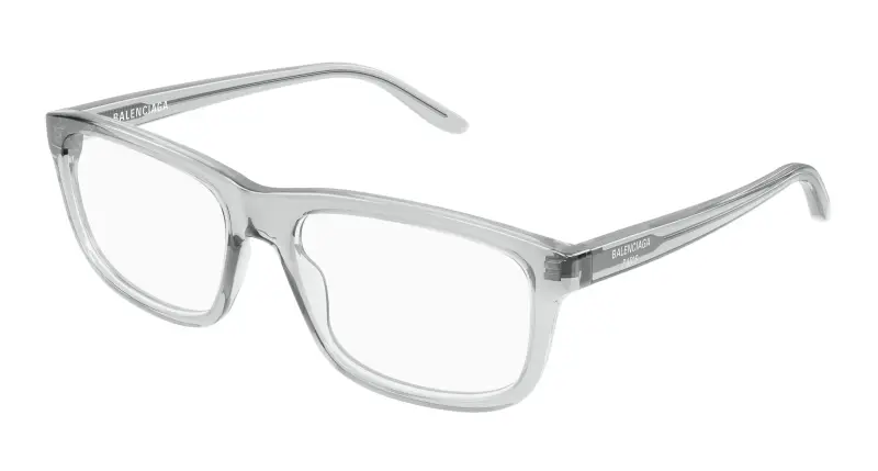 Uomo BB0438O 005 Montature da vista Acetato Grigio Trasparente Squadrata
