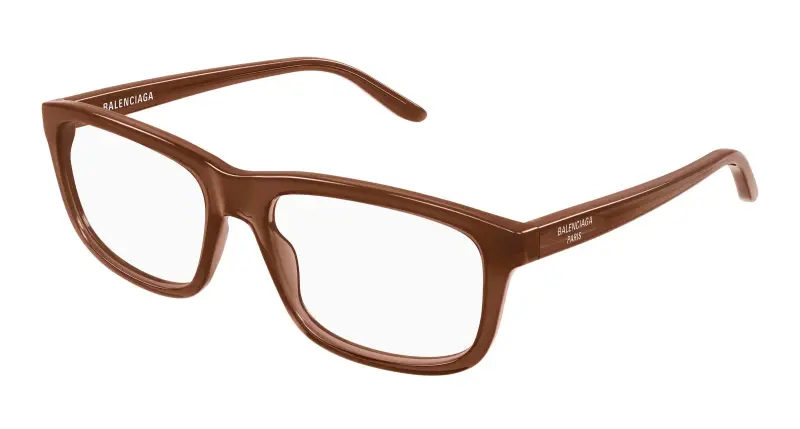 Uomo BB0438O 006 Montature da vista Acetato Marrone Trasparente Squadrata