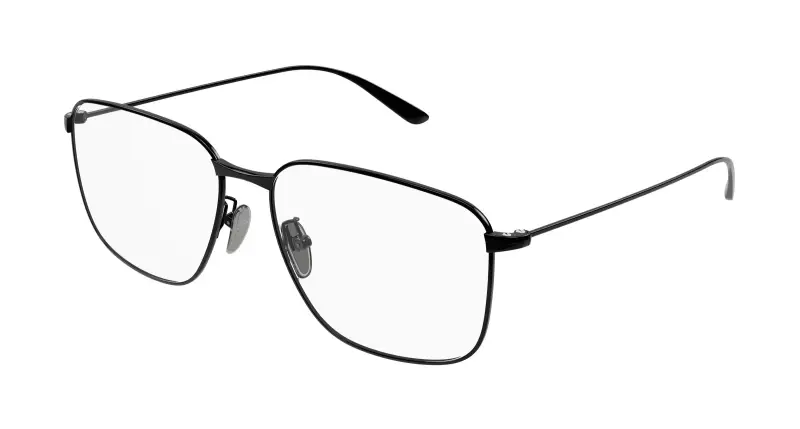Uomo BB0452O 002 Montature da vista Acetato Nero Trasparente Squadrata