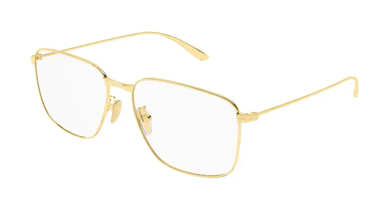 Uomo BB0452O 003 Montature da vista Acetato Oro Trasparente Squadrata
