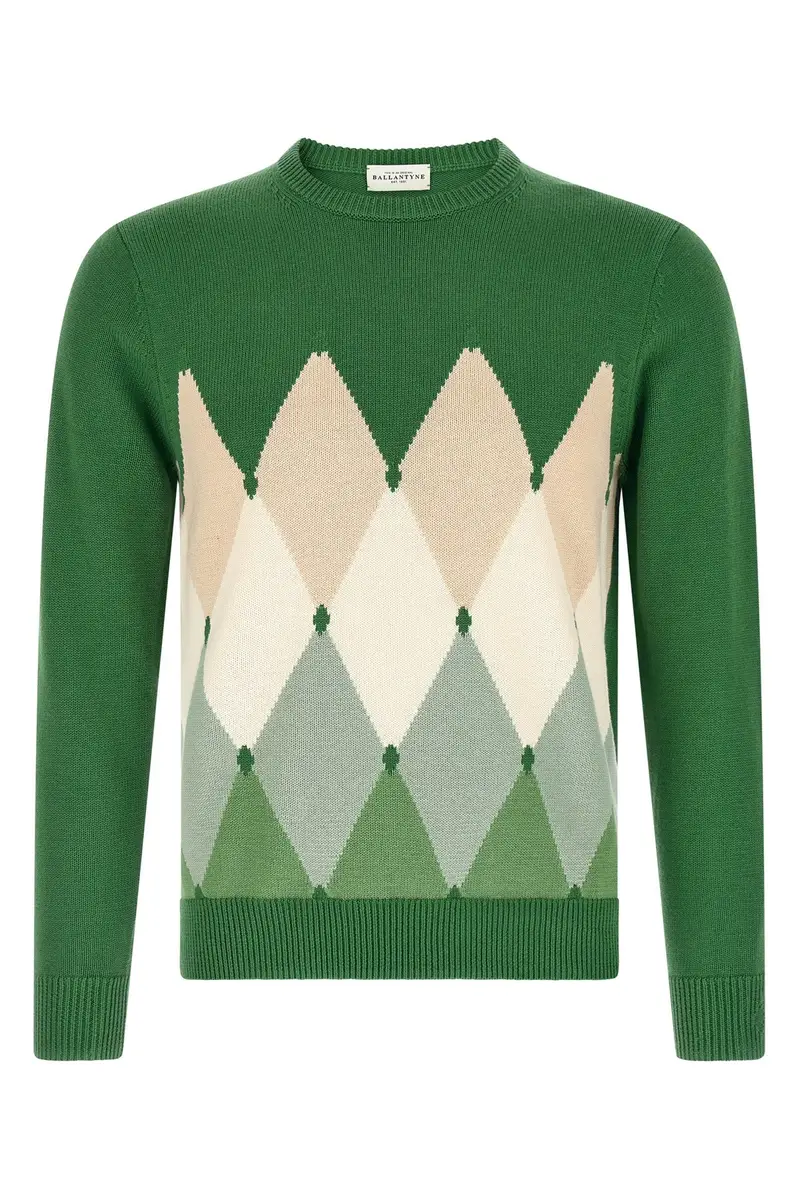 Maglione Argyle Verde
