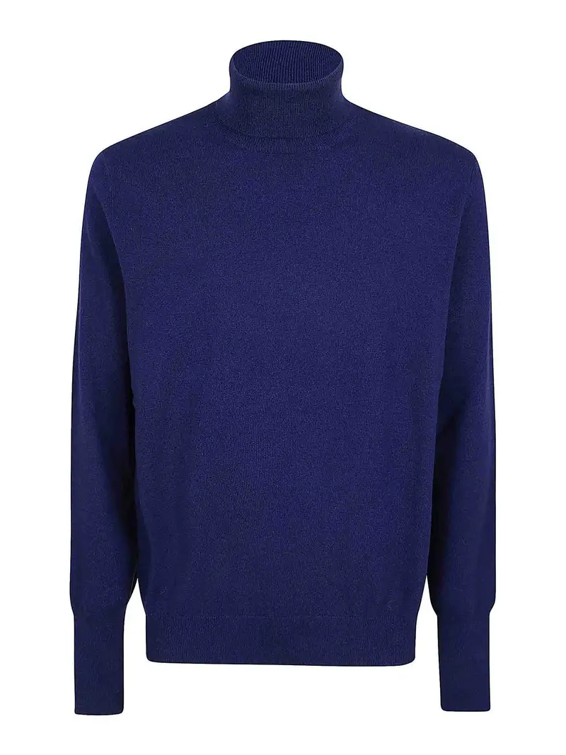 Maglione con collo a T Blu