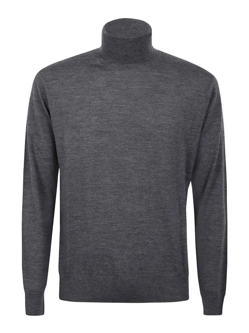 Maglione con collo a T Grigio