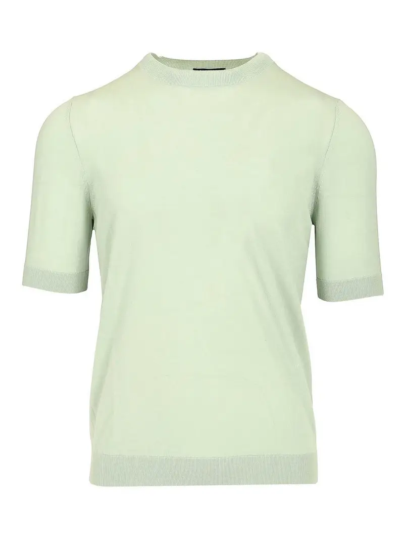 Maglione di cotone dell equipaggio Verde