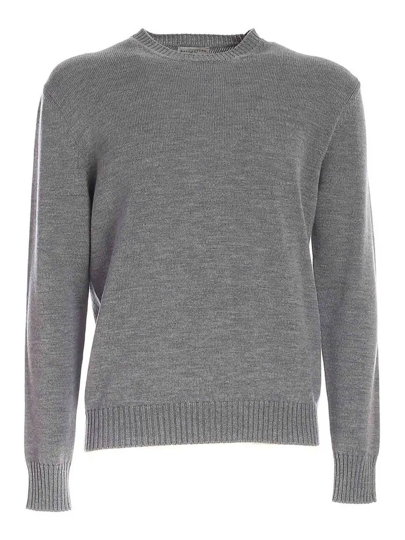 Maglione girocollo color Zinco Grigio