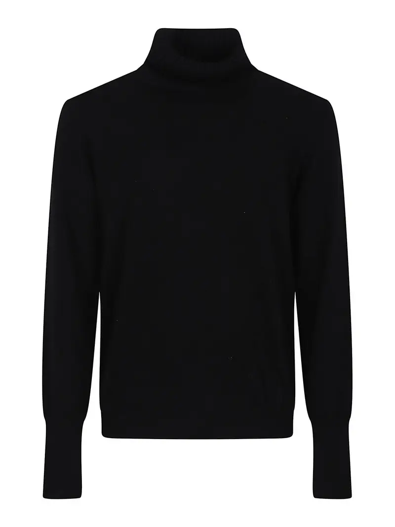 Maglione oversize a collo alto Nero