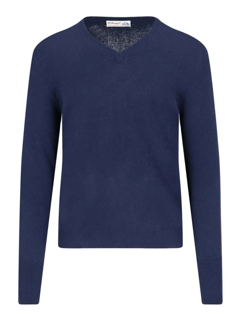 Maglione scollo a v Blu