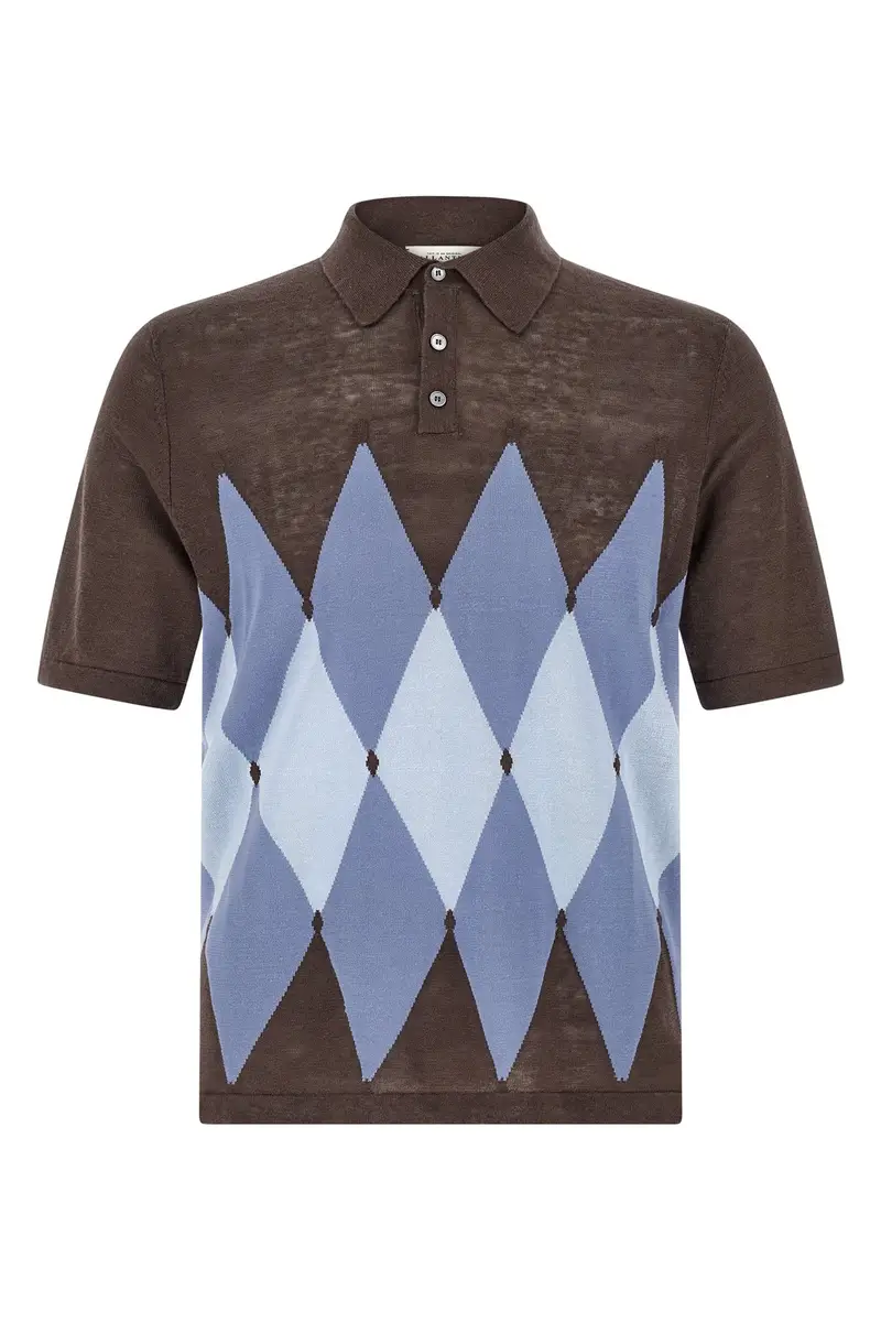 Polo Argyle Marrone