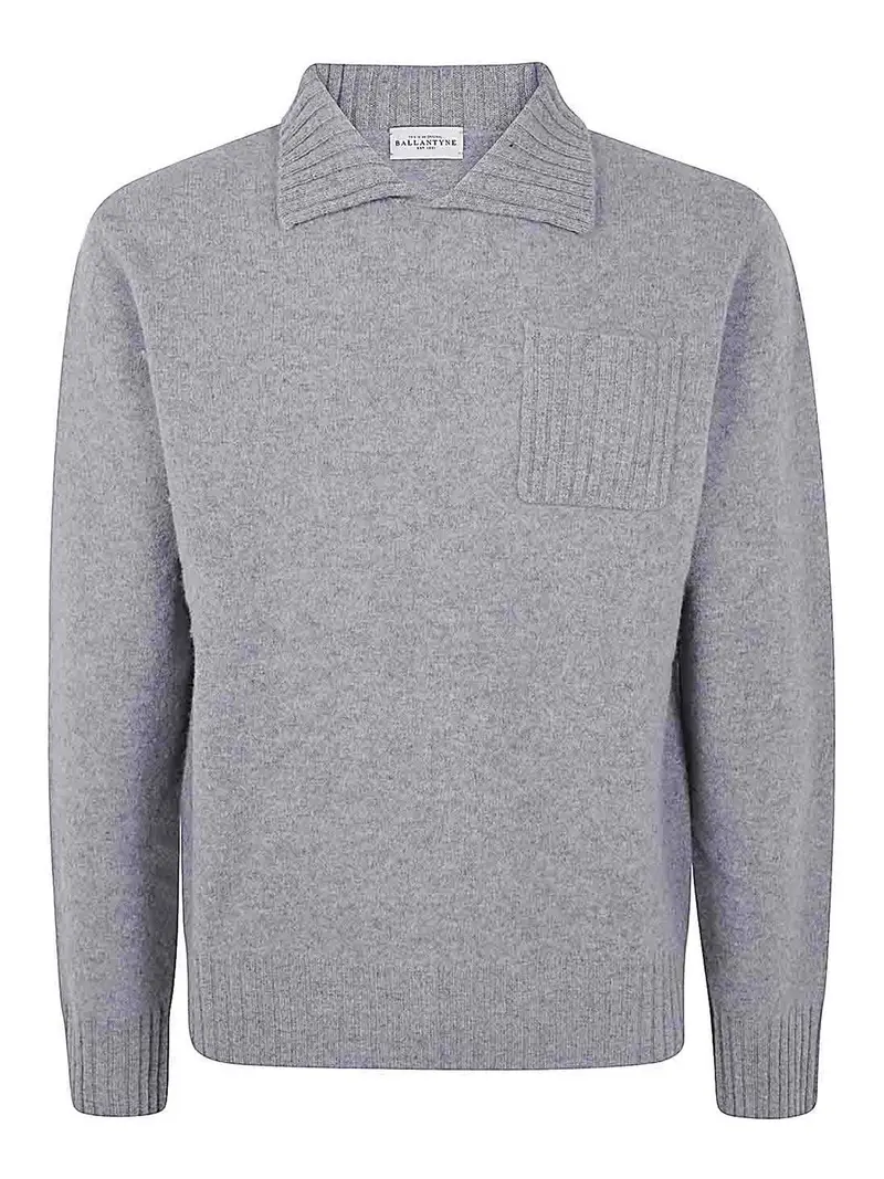 Pullover con collo alla marinara Grigio