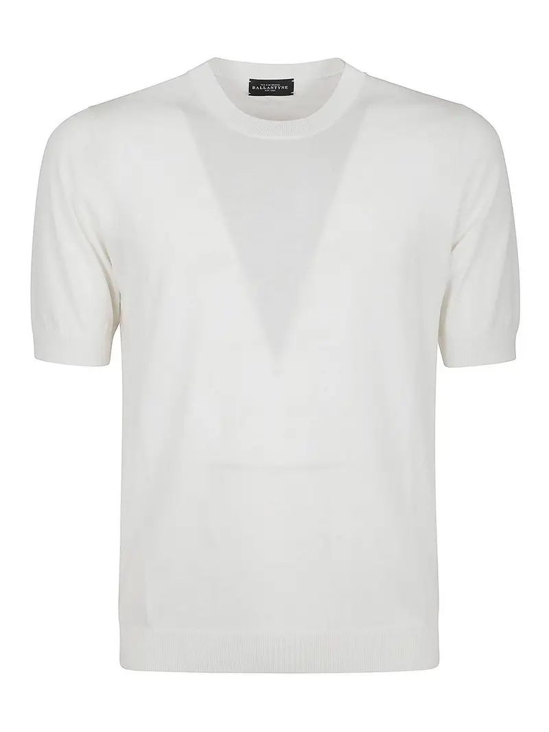 T-shirt a collo rotondo Bianco