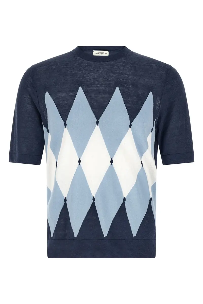 T-Shirt Argyle Blu