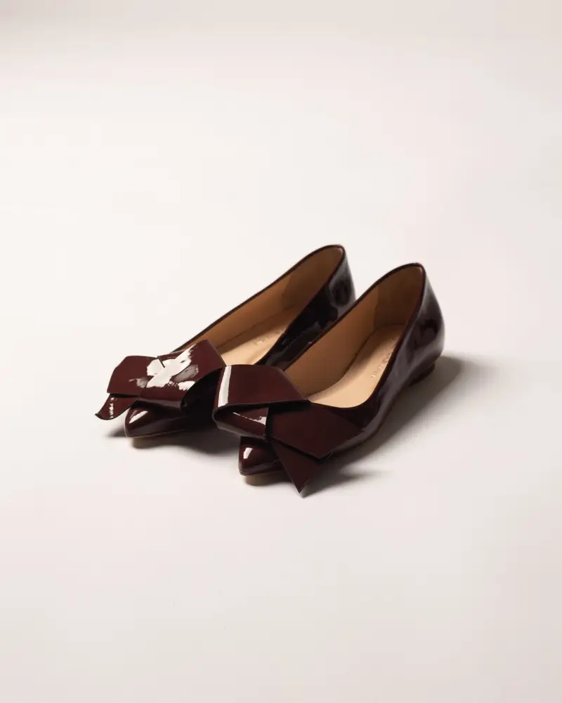 Ballerina fiocco amaranto miniatura 2