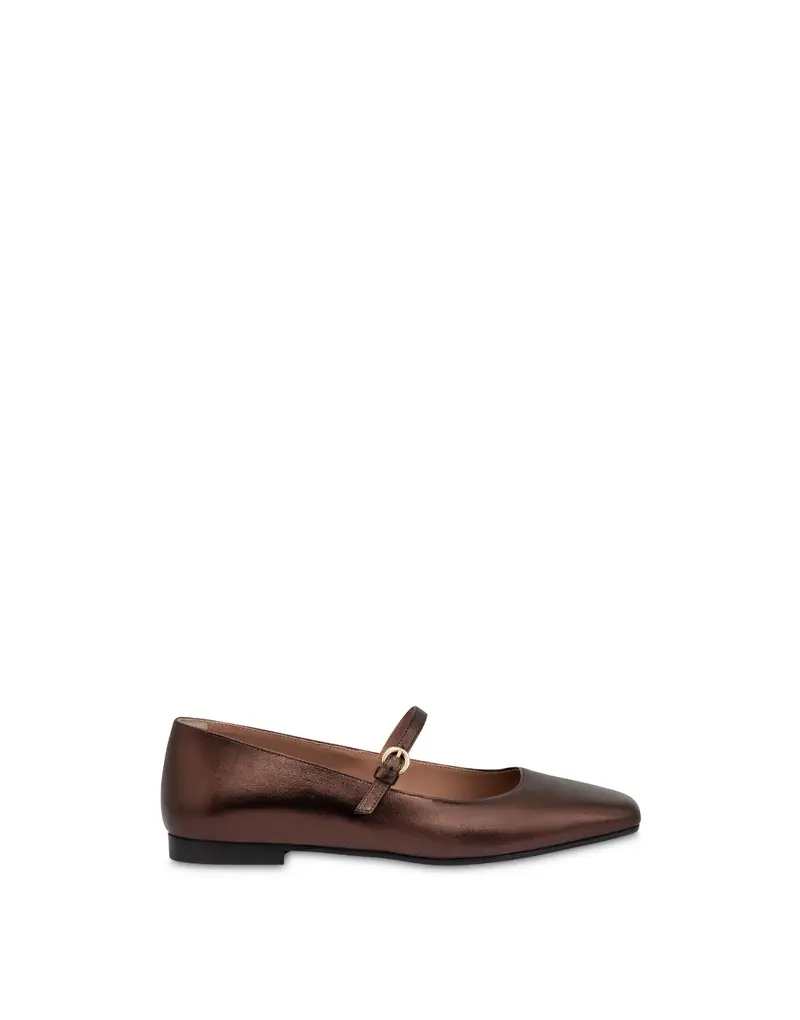 Ballerina Flat Nina in Nappa Laminata T.MORO, 39, Pollini