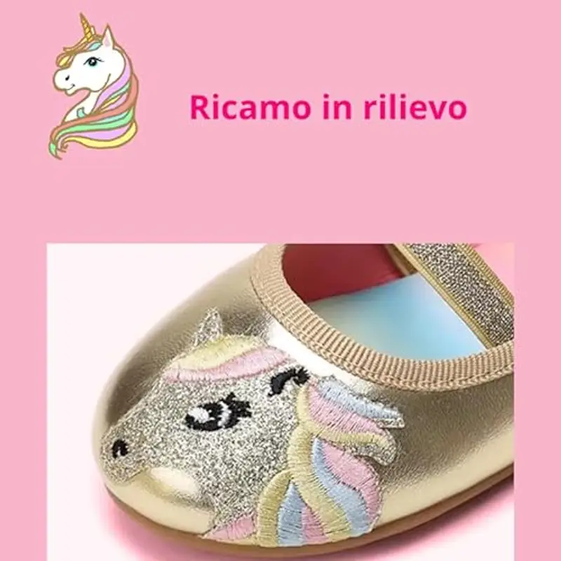 OrJana Ballerine Bambina Oro 2163707 miniatura 3