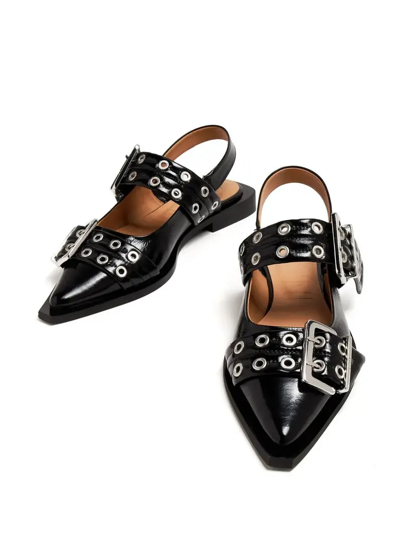 Ganni Ballerine Nero 1047388 miniatura 3