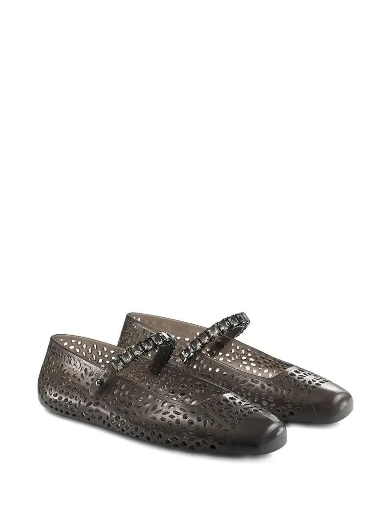 Jimmy Choo Ballerine Nero 1047303 miniatura 2