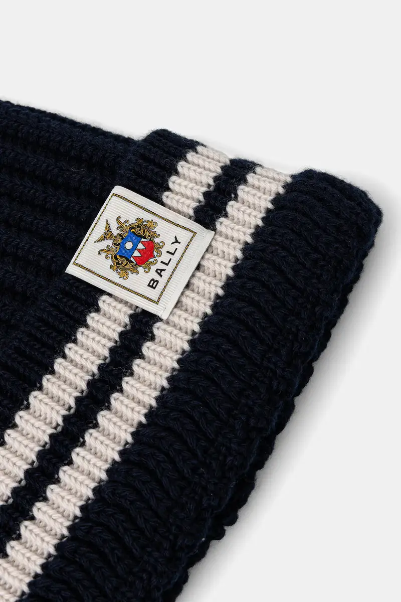 berretto in lana colore blu navy WHA02D miniatura 2