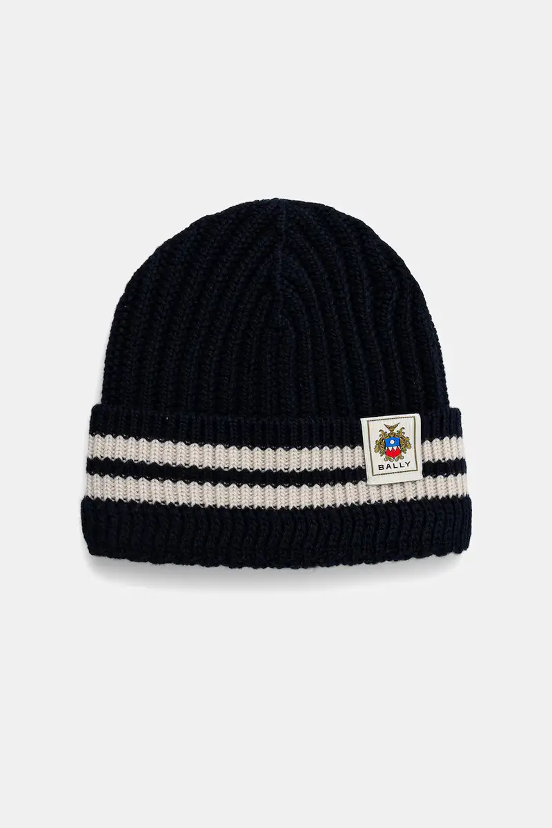 berretto in lana colore blu navy WHA02D