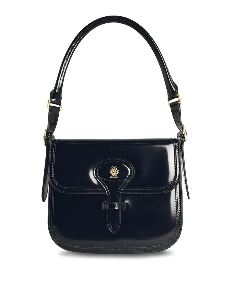 Borsa traliccio in pelle nera Beckett Nero
