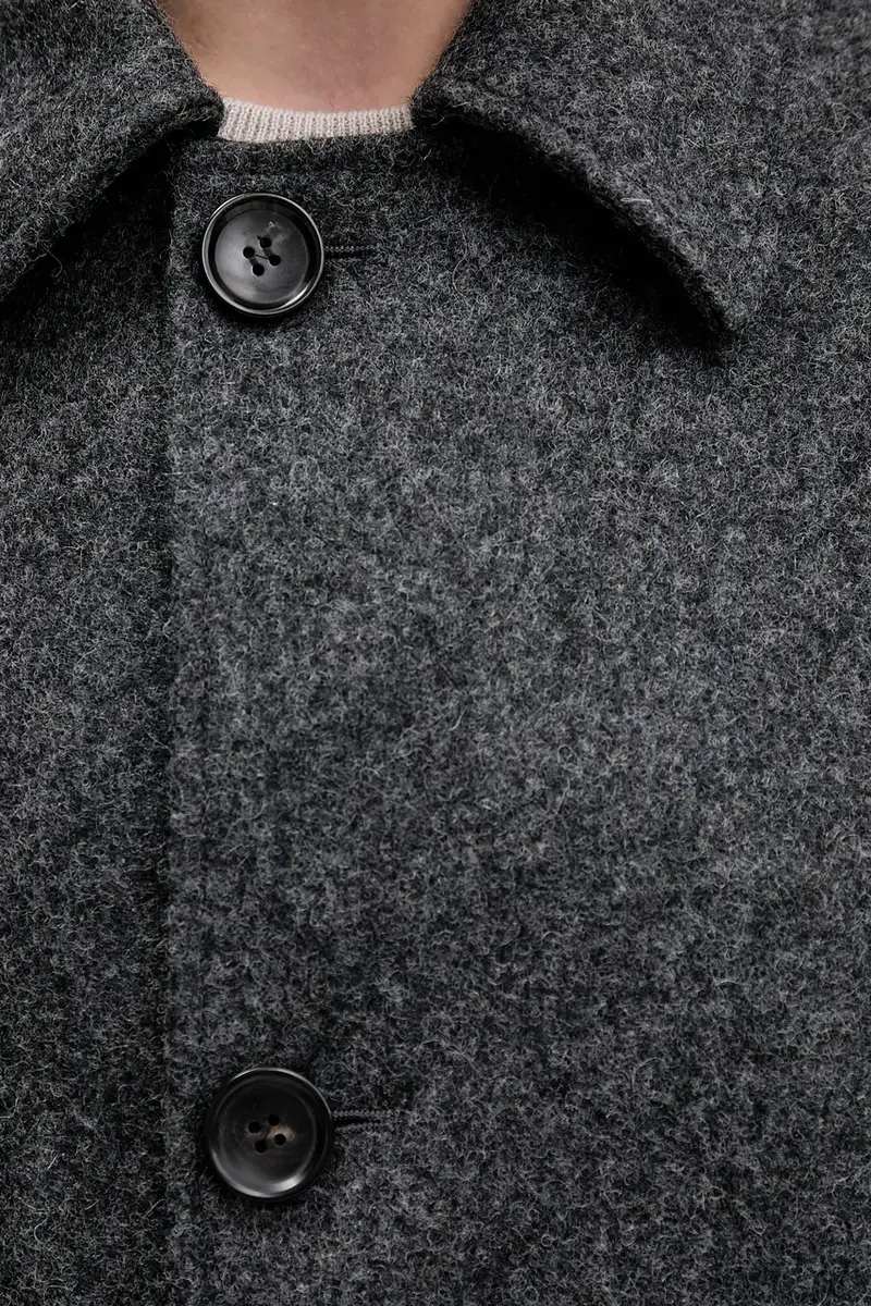 cappotto in lana Grigio miniatura 5