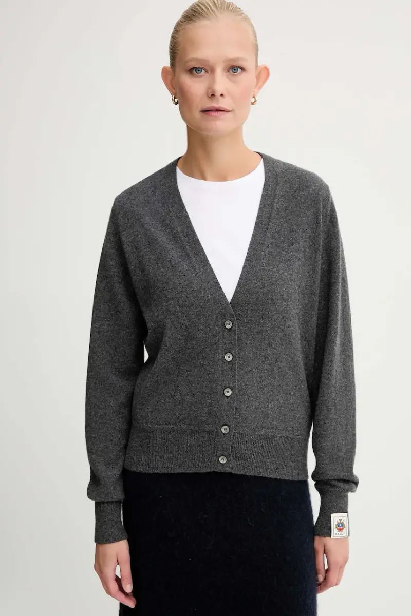 Bally Cardigan Donna Grigio 3424552 miniatura 4