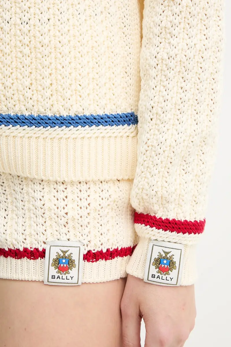 Bally Cardigan Donna Beige 3570085 miniatura 5