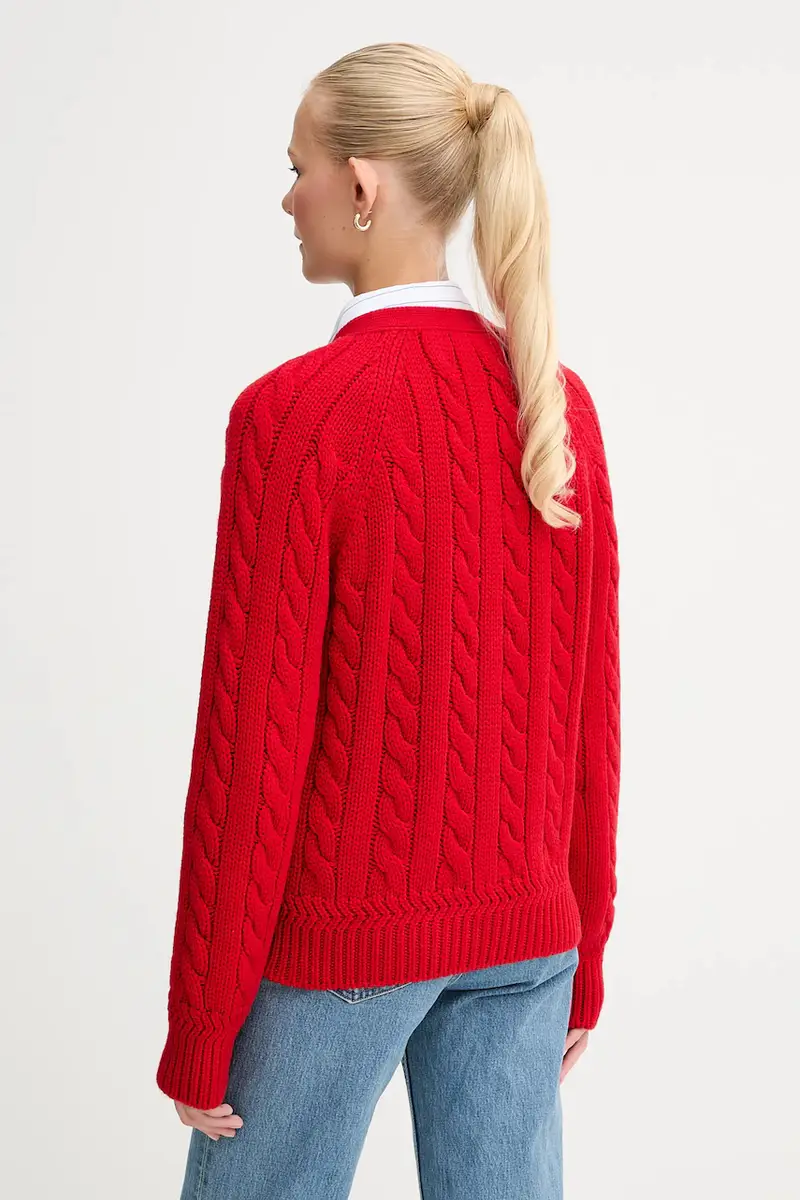 Bally Cardigan Donna Rosso 3427715 miniatura 3