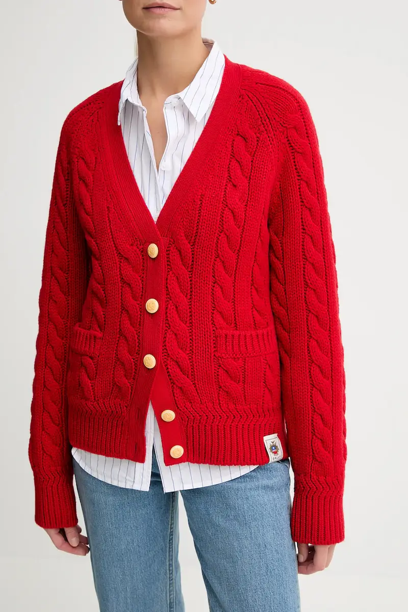 Bally Cardigan Donna Rosso 3427715 miniatura 5