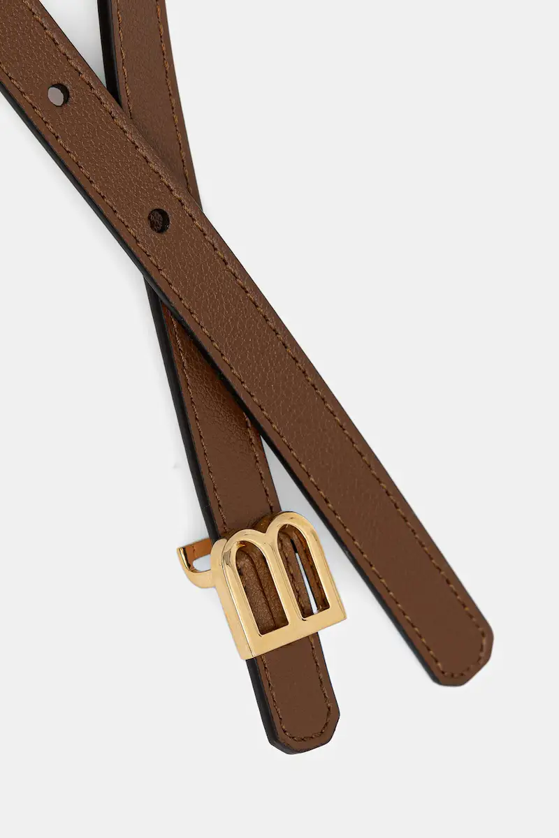 cintura in pelle bilaterale donna colore marrone WBG00D miniatura 3