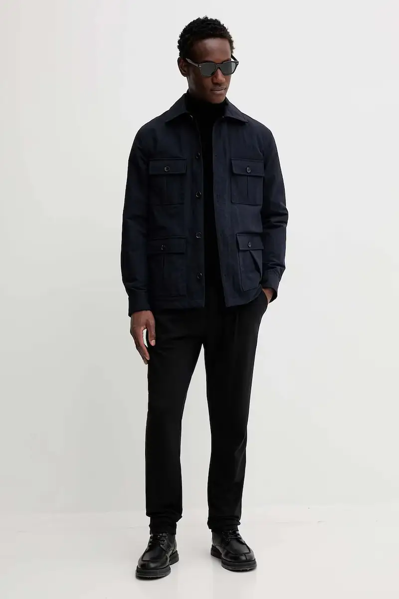 giacca colore blu navy MOU0BN miniatura 2