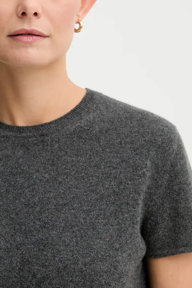 maglietta di cashmere colore grigio WKN07A miniatura 4