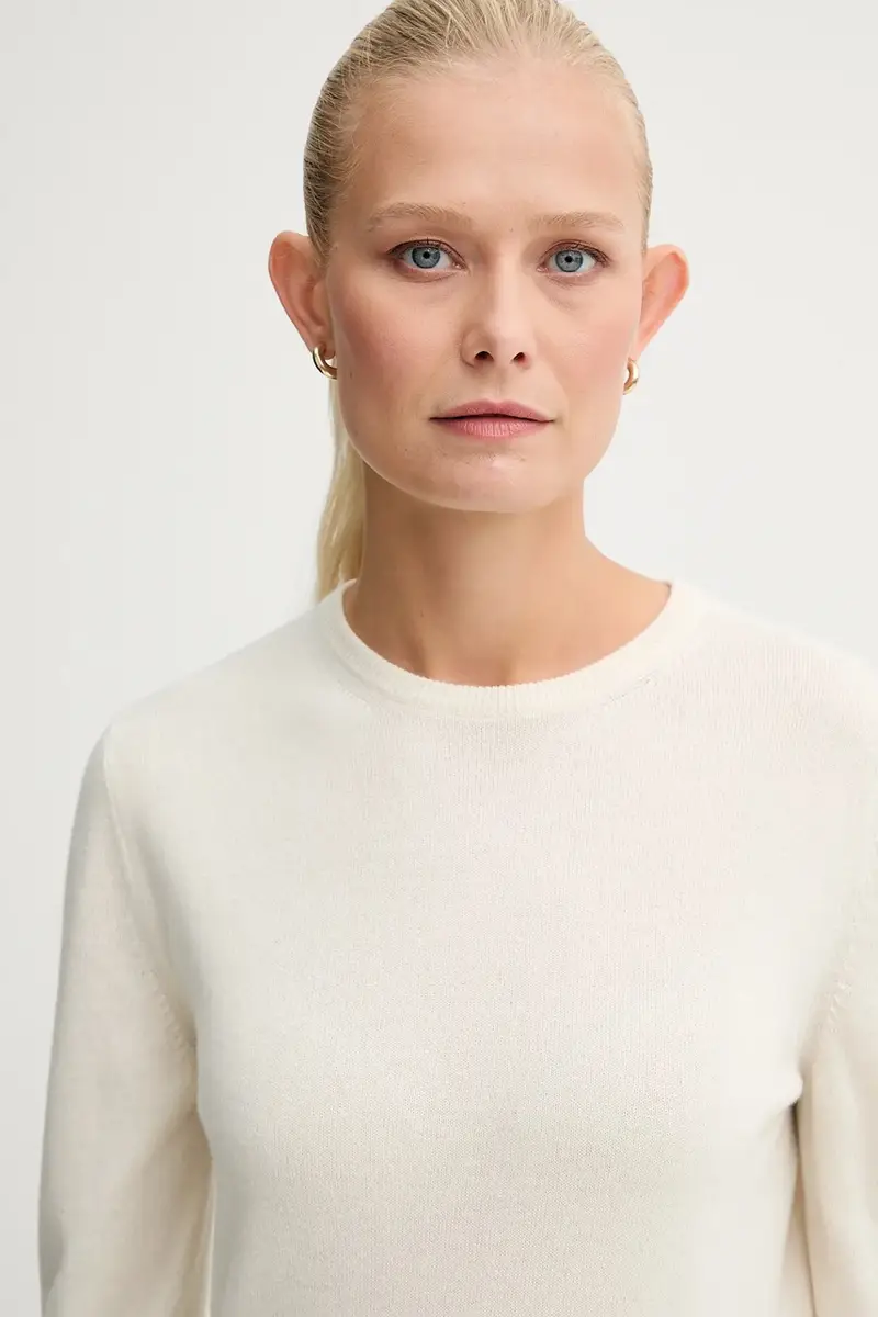 maglione in cachemirie donna colore beige WKN07P miniatura 4