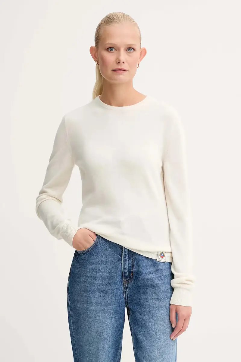 maglione in cachemirie donna colore beige WKN07P