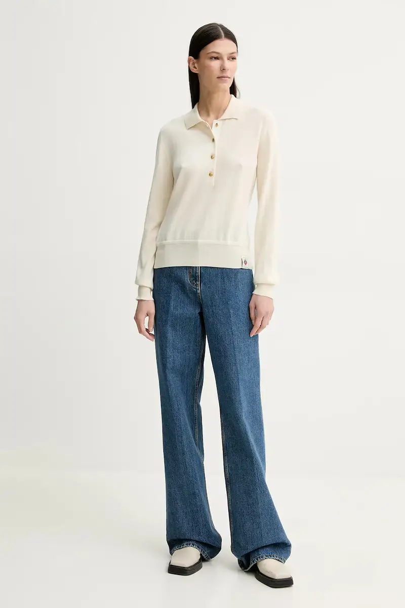 maglione in cachemirie donna colore beige WKN098 miniatura 2