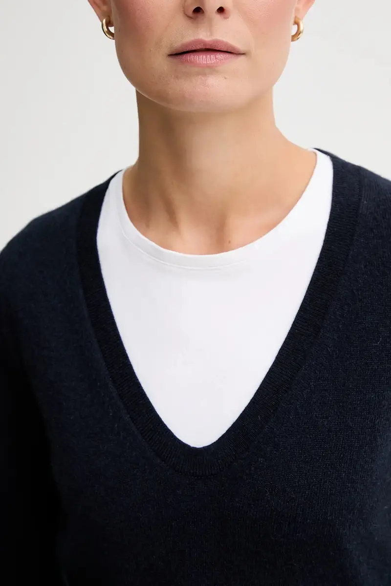 maglione in cachemirie donna colore blu navy WKN0AO miniatura 5