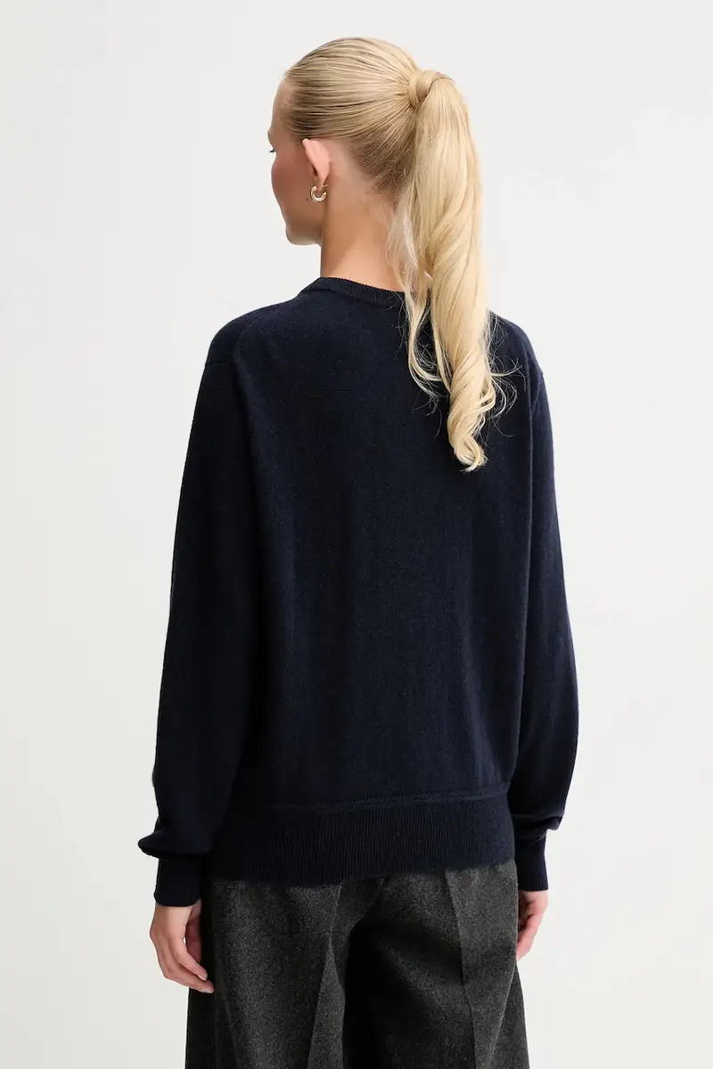 maglione in cachemirie donna colore blu navy WKN0BA miniatura 3