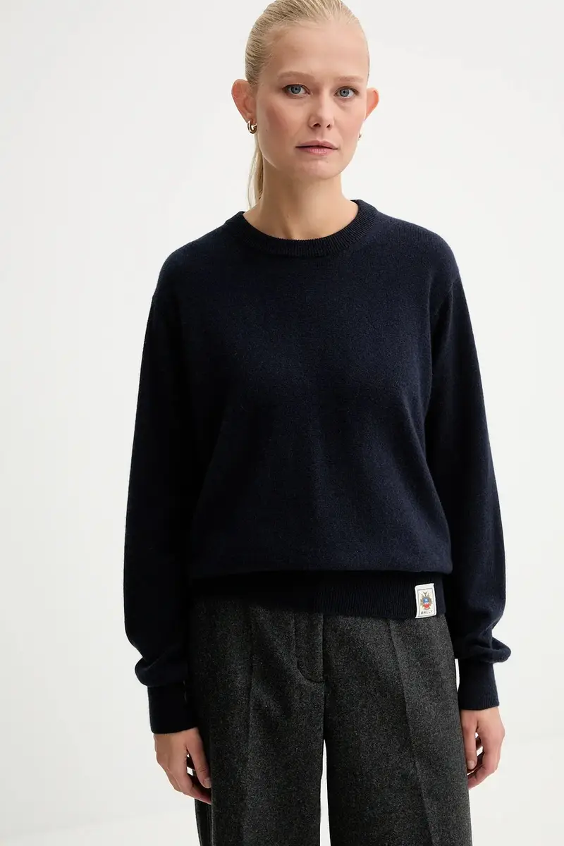 maglione in cachemirie donna colore blu navy WKN0BA miniatura 4