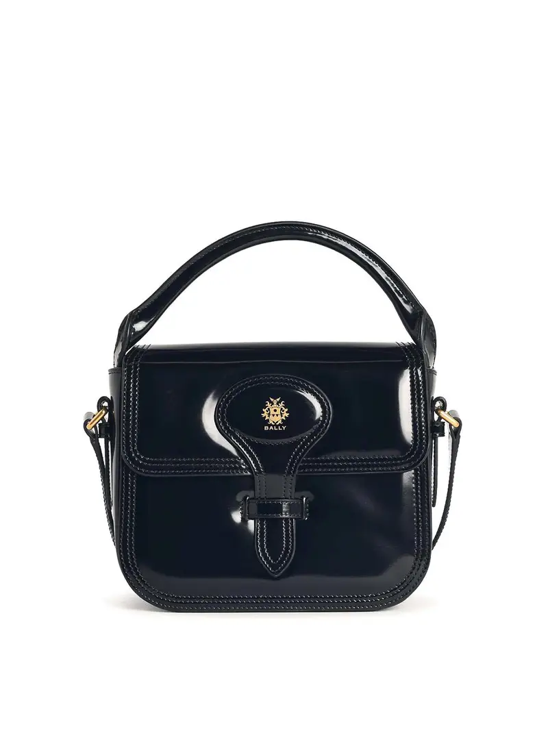 Mini borsa in pelle nera Beckett Nero