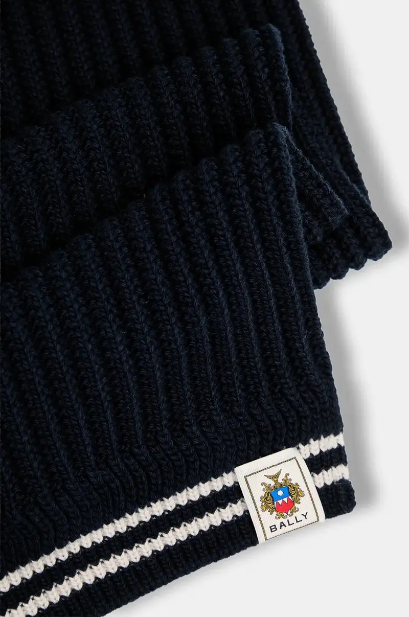 sciarpa in lana donna colore blu navy WSC04M miniatura 3