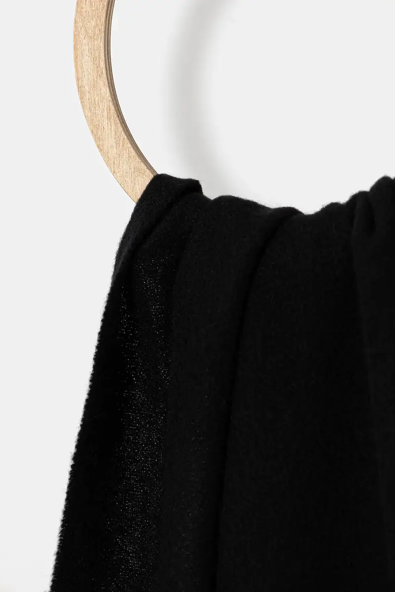 sciarpa in lana donna colore nero WSC04W miniatura 2