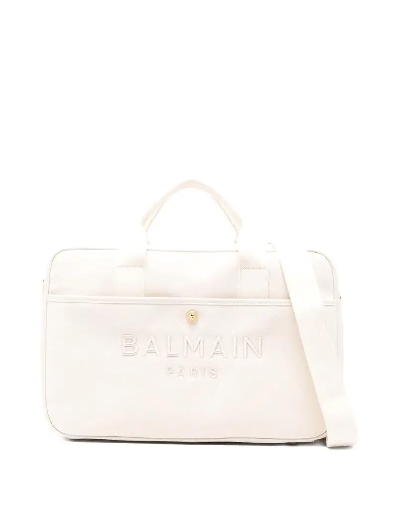 Borsa Fasciatoio Con Ricamo Crema