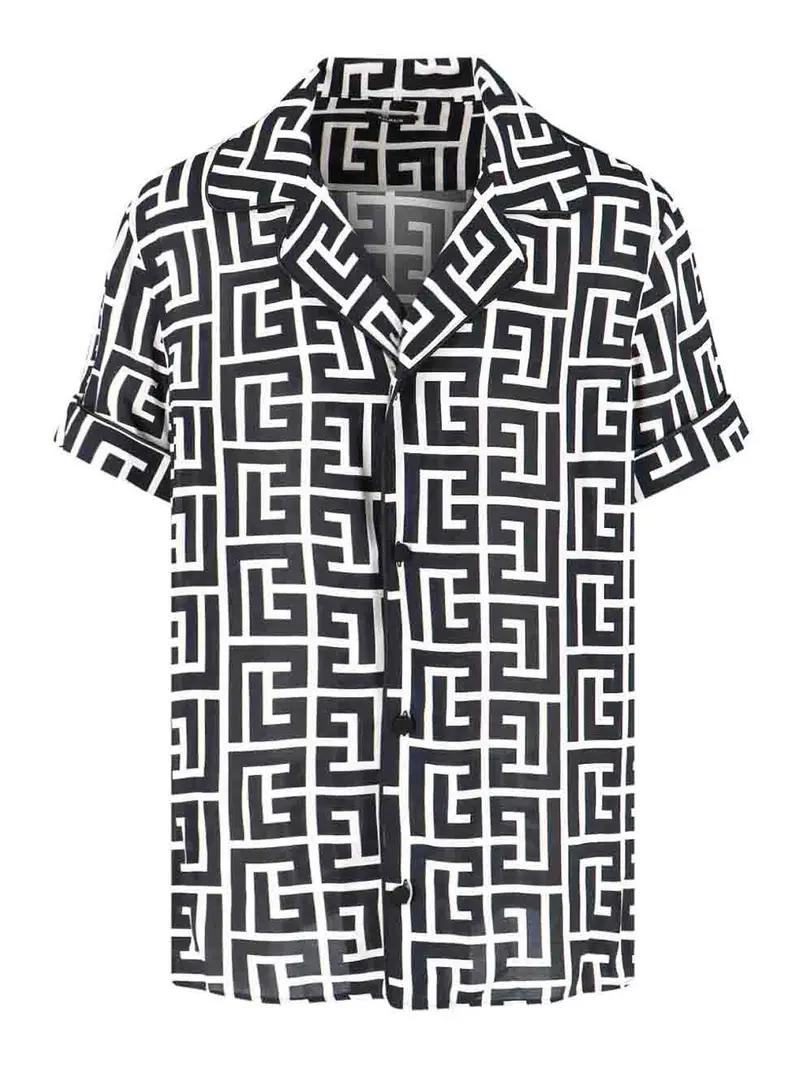 Camicia In Viscosa Nero