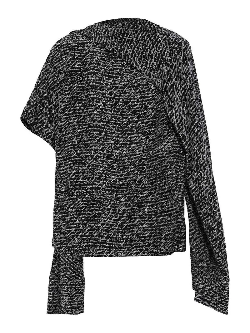 Camicia stile sciarpa Nero