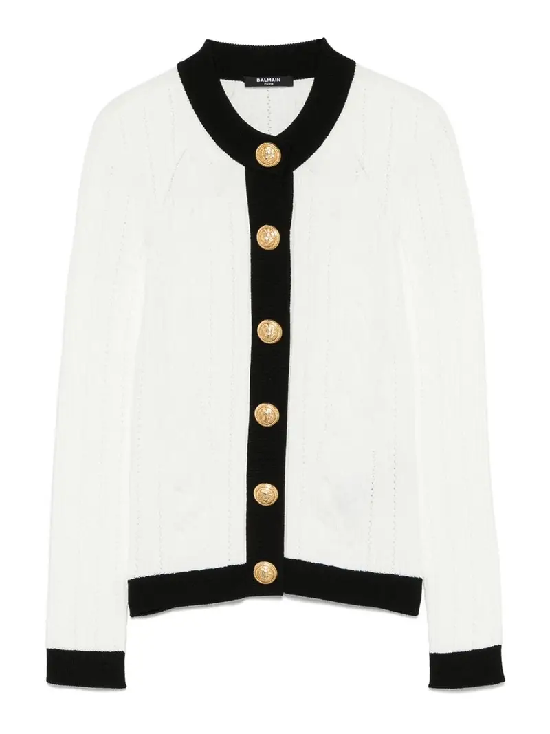Balmain Cardigan Bianco 4228322