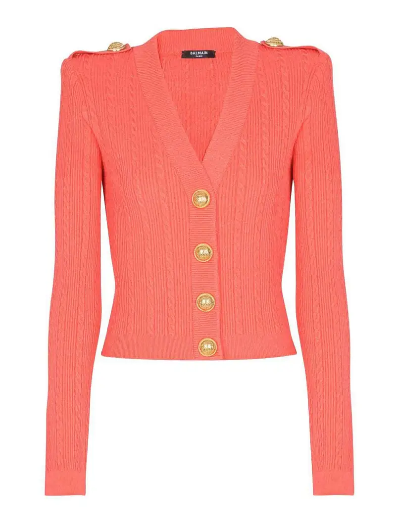 Balmain Cardigan Arancione 3251954