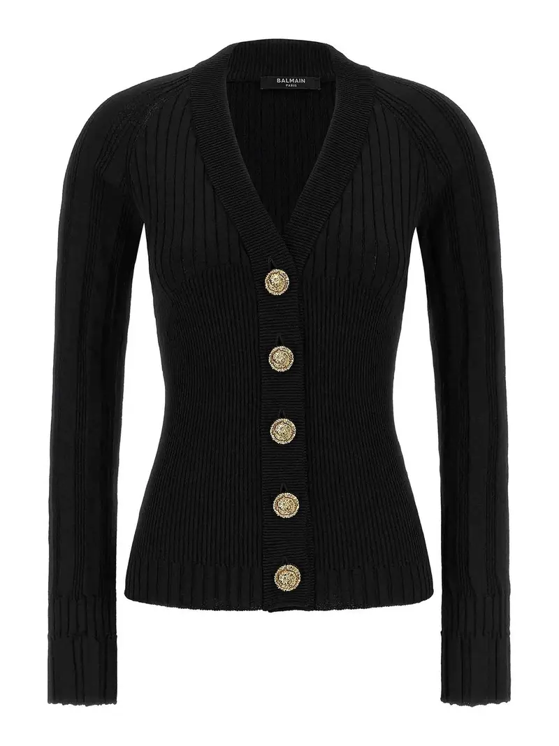 Cardigan corto classico Nero