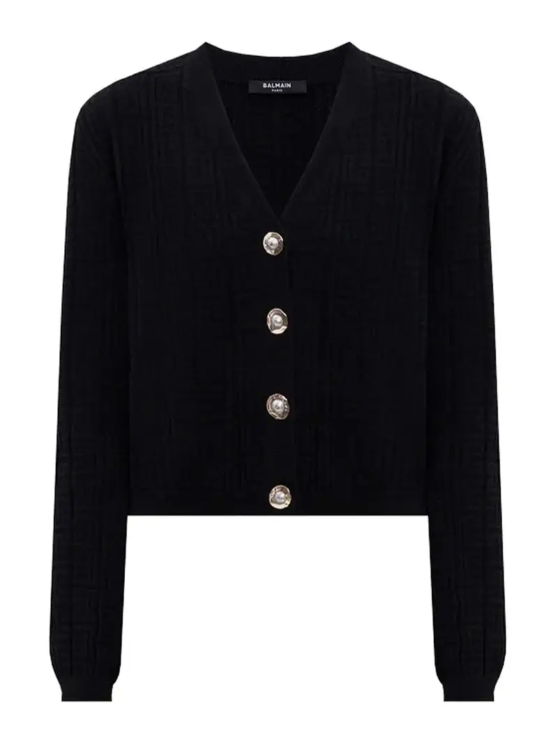 Balmain Cardigan Nero 4108247